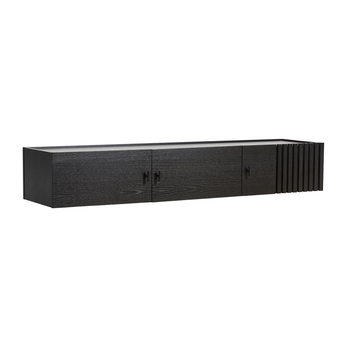 Woud Array sidebord veggmontert, 150 cm Svartmalt eik