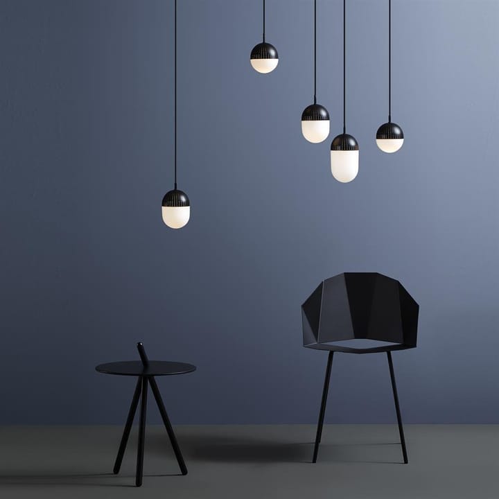 Dot taklampe large, sort Woud