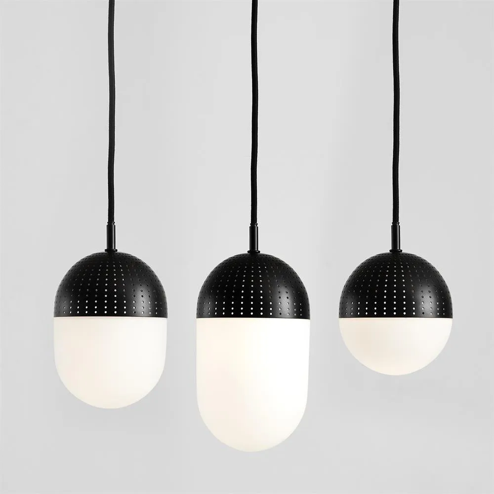 Dot taklampe medium, sort Woud