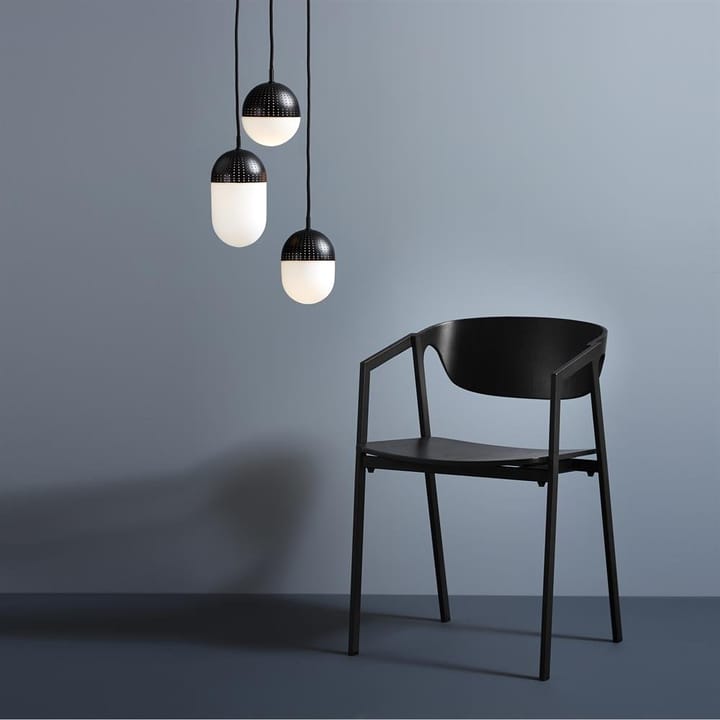 Dot taklampe medium, sort Woud