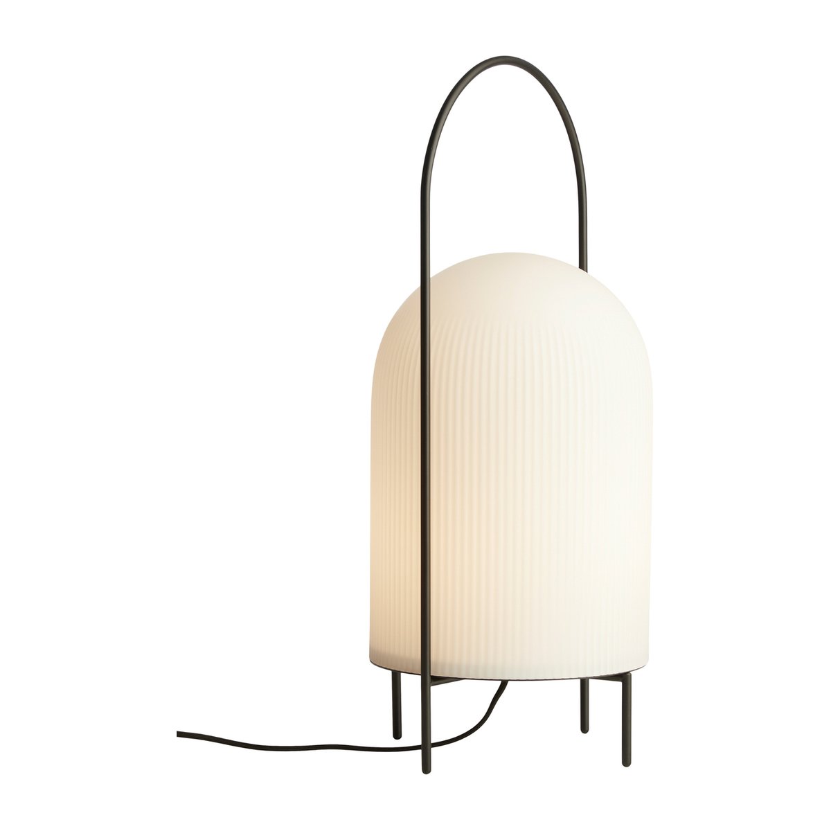 Woud Ghost gulvlampe Svart–hvitt opalglass