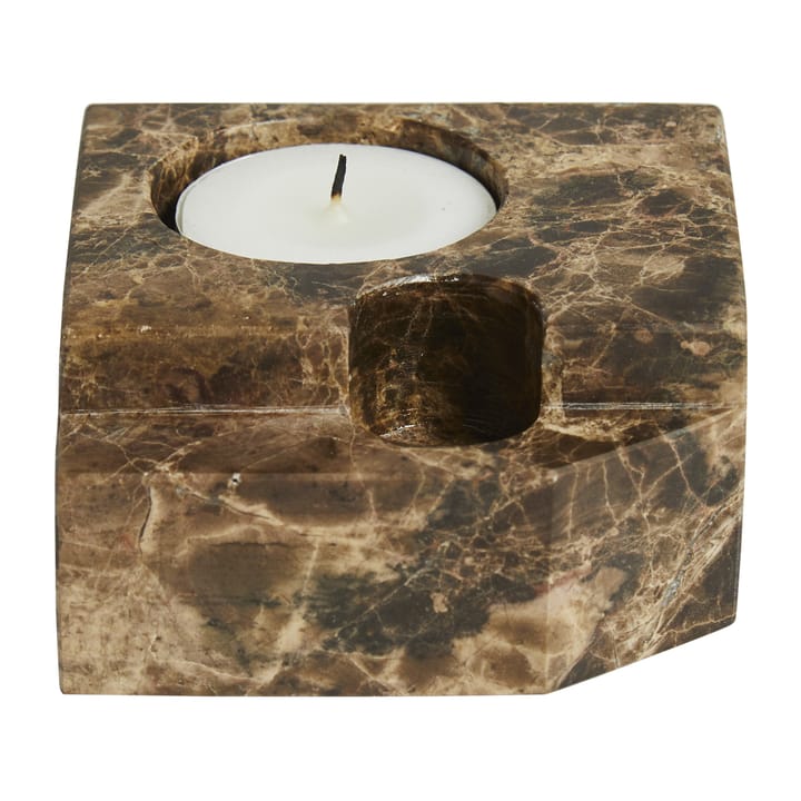 Jeu de dés 3 lysholder marmor, Brun Woud