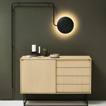 Mercury vegglampe - svart - Woud