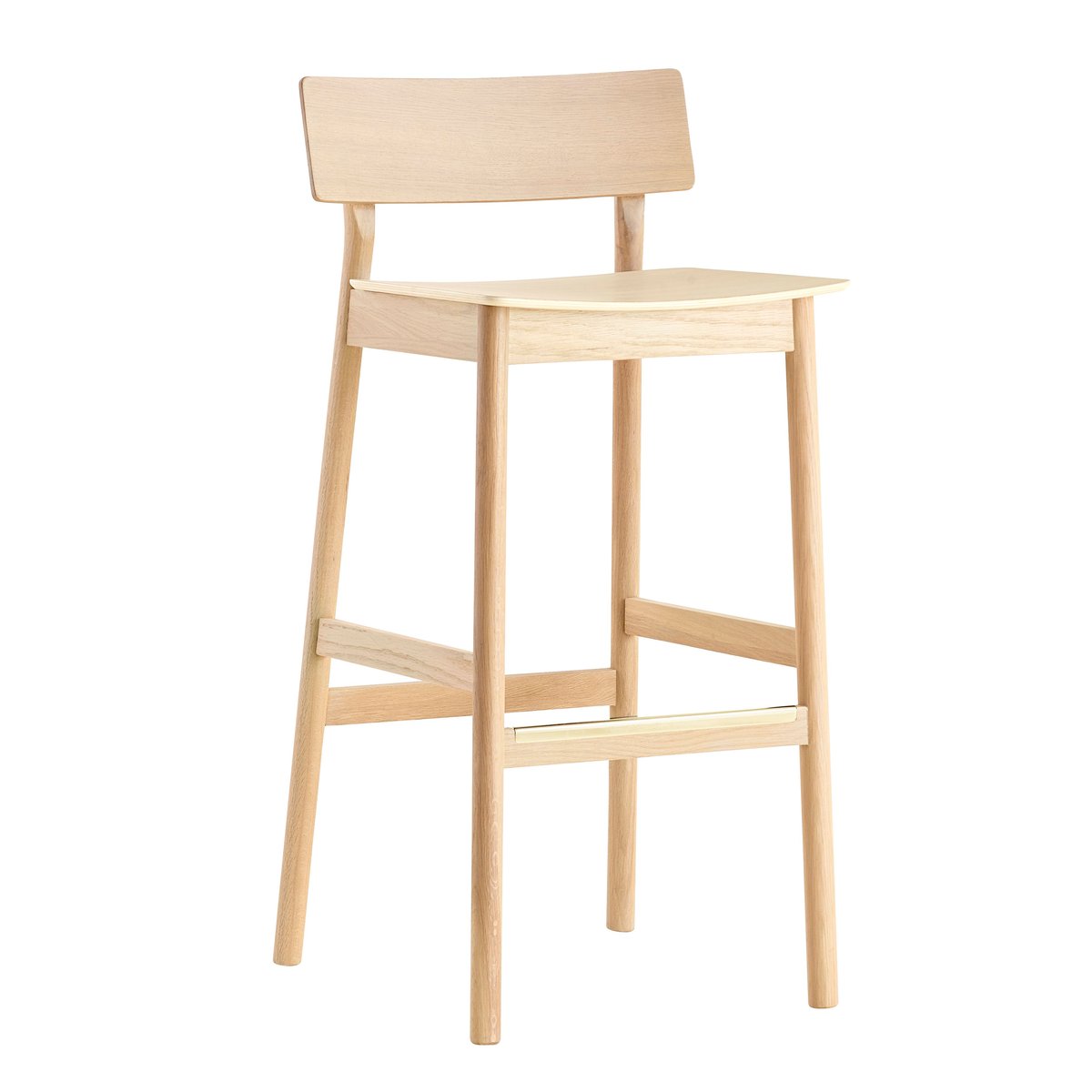 Woud Pause barstol 75 cm hvitpigmentert eik