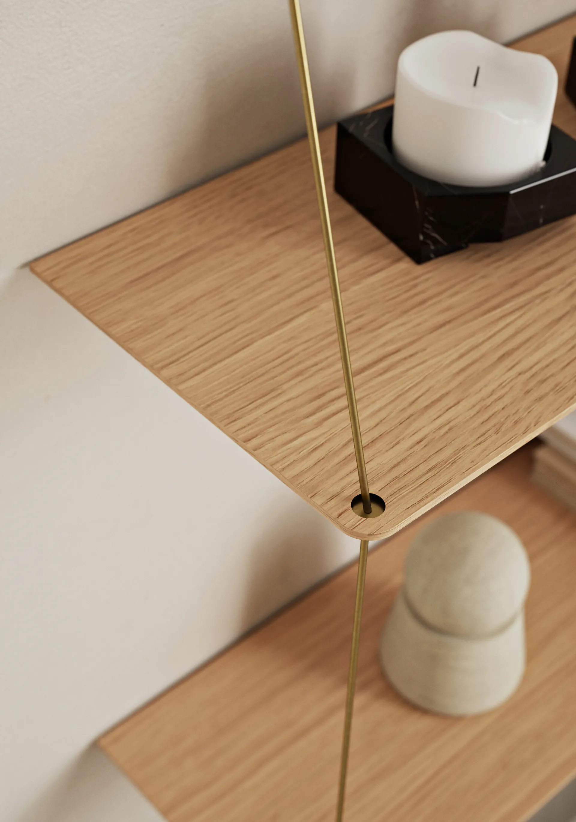 Stedge Add-on hylle 80 cm, Eik Woud