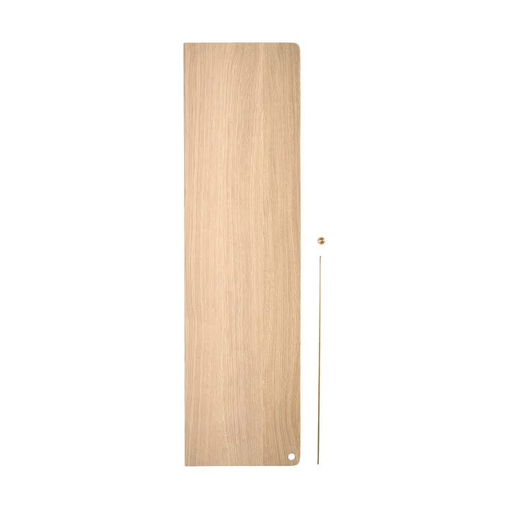 Stedge Add-on hylle - Hvitpigmentert eik-messing, 80 cm - Woud