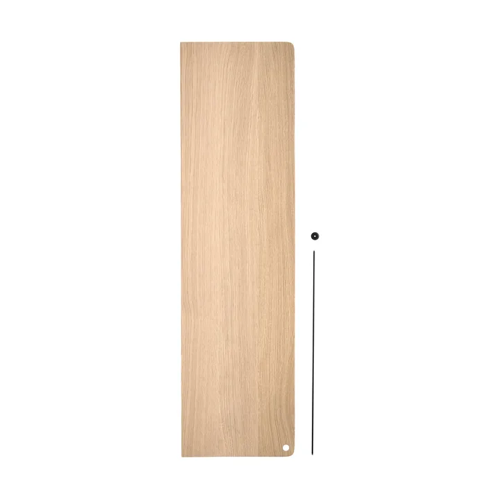 Stedge Add-on hylle - Hvitpigmentert eik-svart, 80 cm - Woud