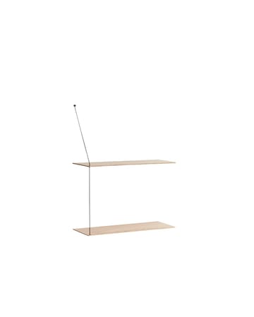 Stedge hylle 60 cm - Hvitpigmentert eik - Woud