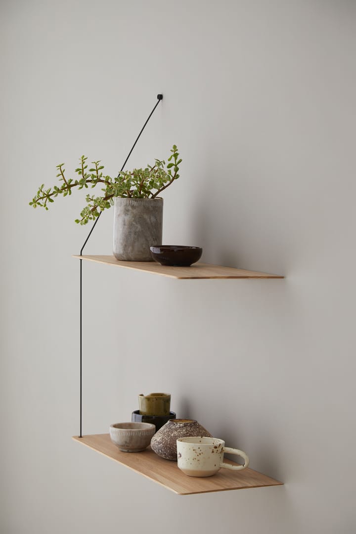 Stedge hylle 60 cm, Hvitpigmentert eik Woud