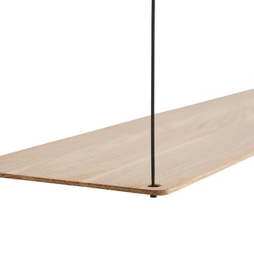 Stedge hylle 80 cm - hvitpigmentert eik - Woud