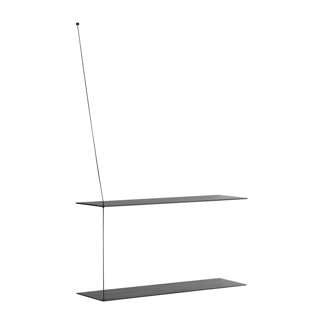 Woud Stedge hylle 80 cm Svartmalt ask
