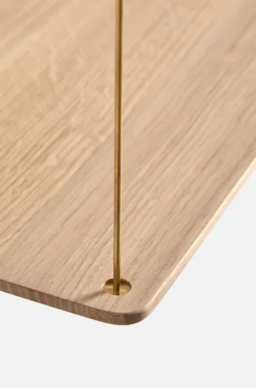 Stedge hylle - Hvitpigmentert eik-messing, 60 cm, 3 hyller - Woud