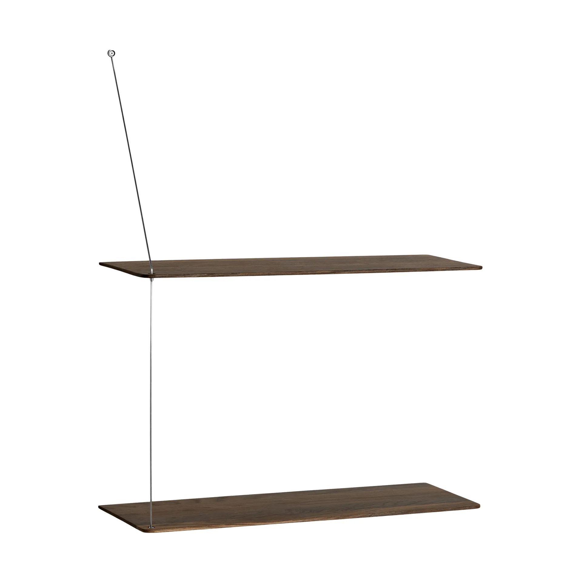 Stedge hylle, Røkt eik-børstet stål, 60 cm, 2 hyller Woud