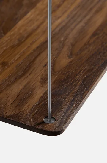 Stedge hylle - Røkt eik-børstet stål, 60 cm, 2 hyller - Woud