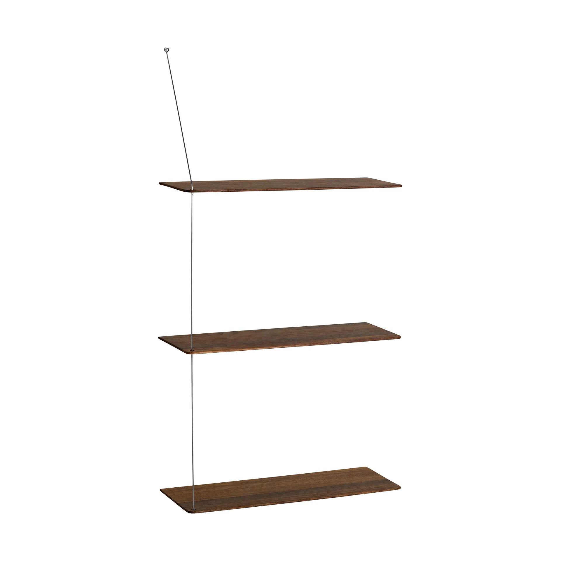 Stedge hylle, Røkt eik-børstet stål, 60 cm, 3 hyller Woud