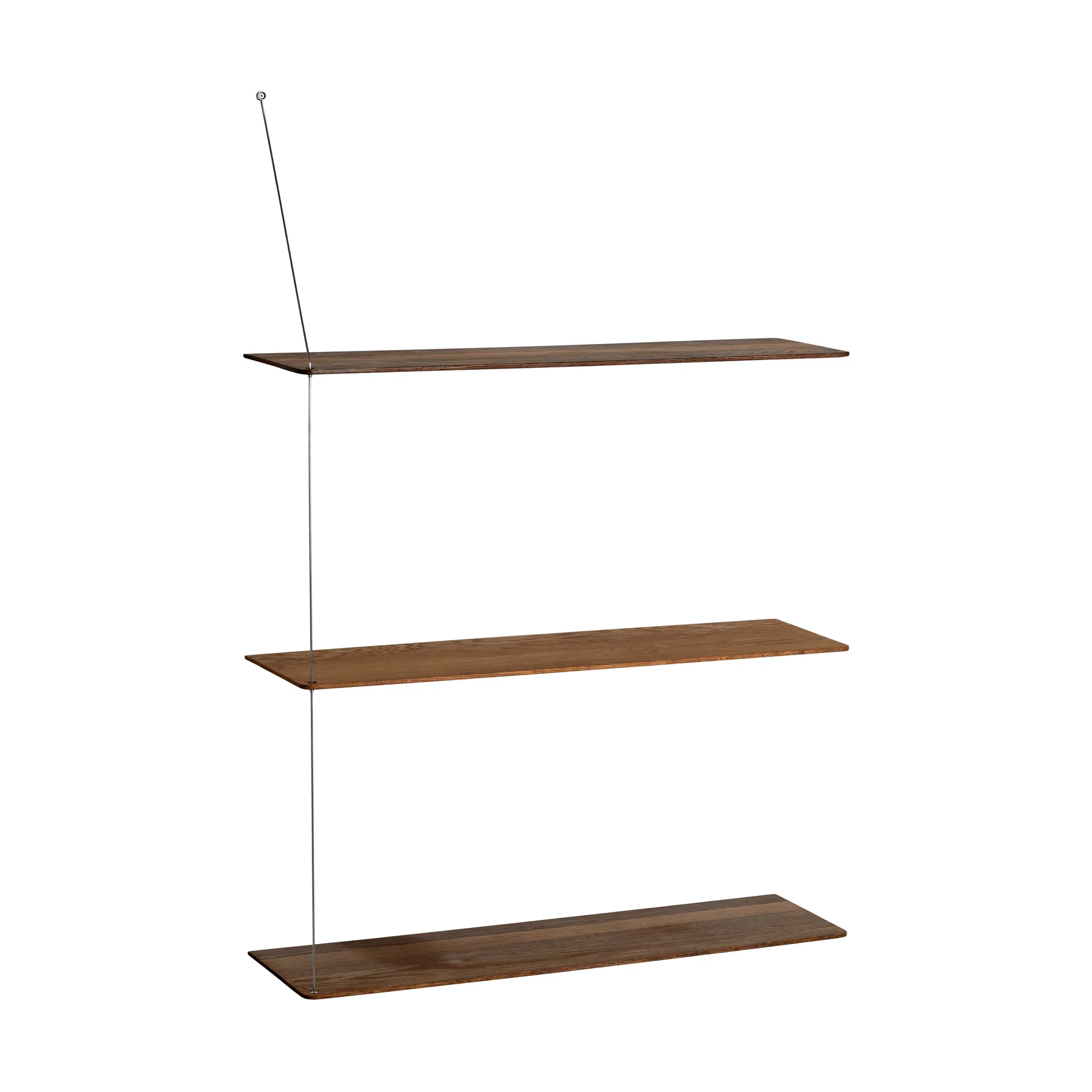 Stedge hylle, Røkt eik-børstet stål, 80 cm, 3 hyller Woud