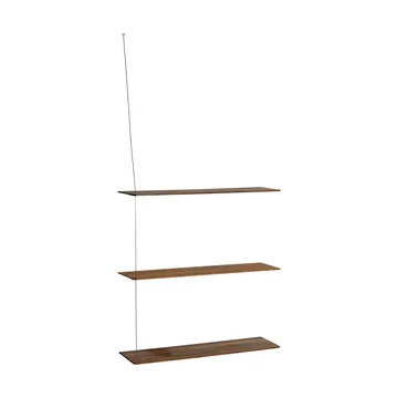 Stedge hylle - Røkt eik-børstet stål, 80 cm, 3 hyller - Woud