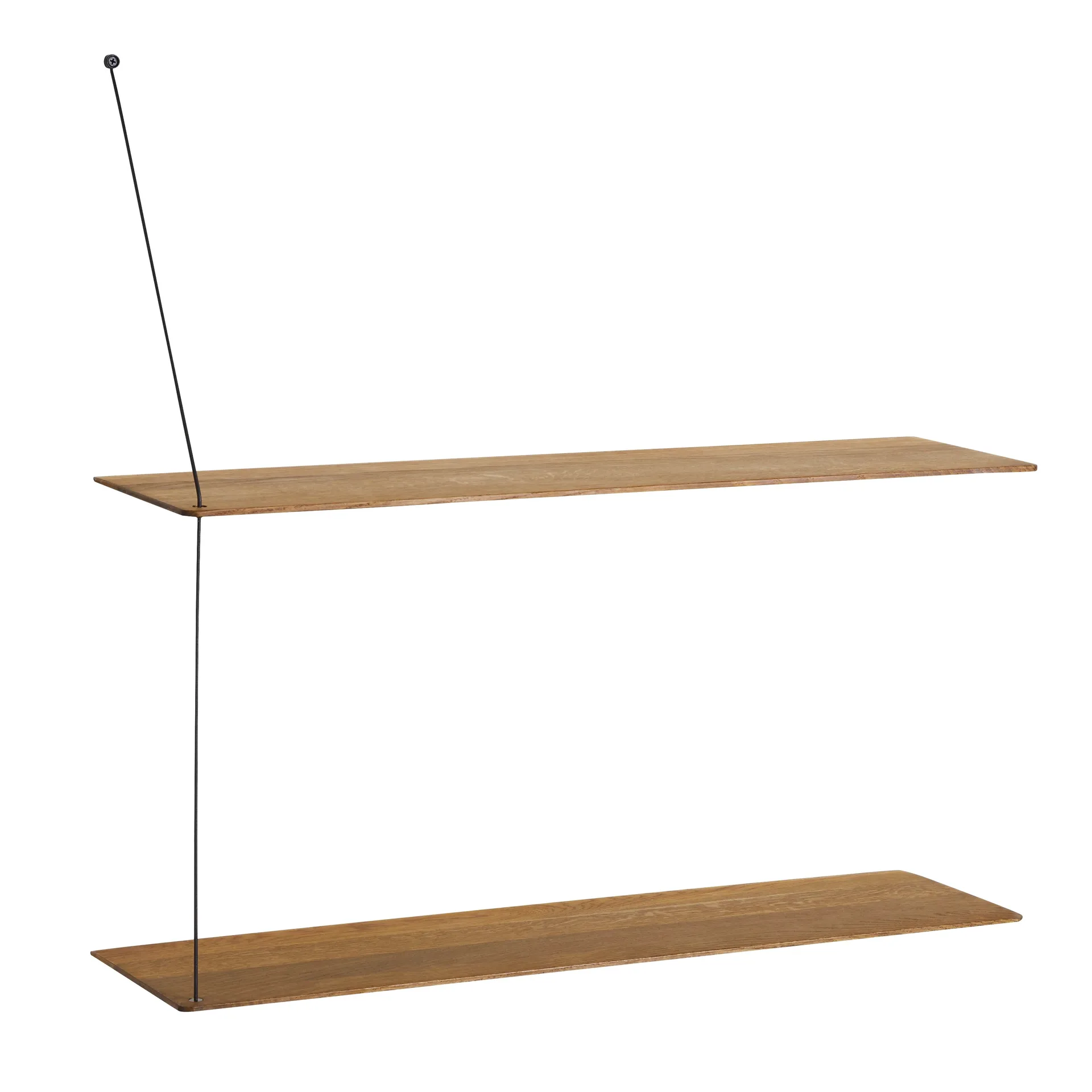 Stedge hylle, Røkt eik-svart, 80 cm, 2 hyller Woud