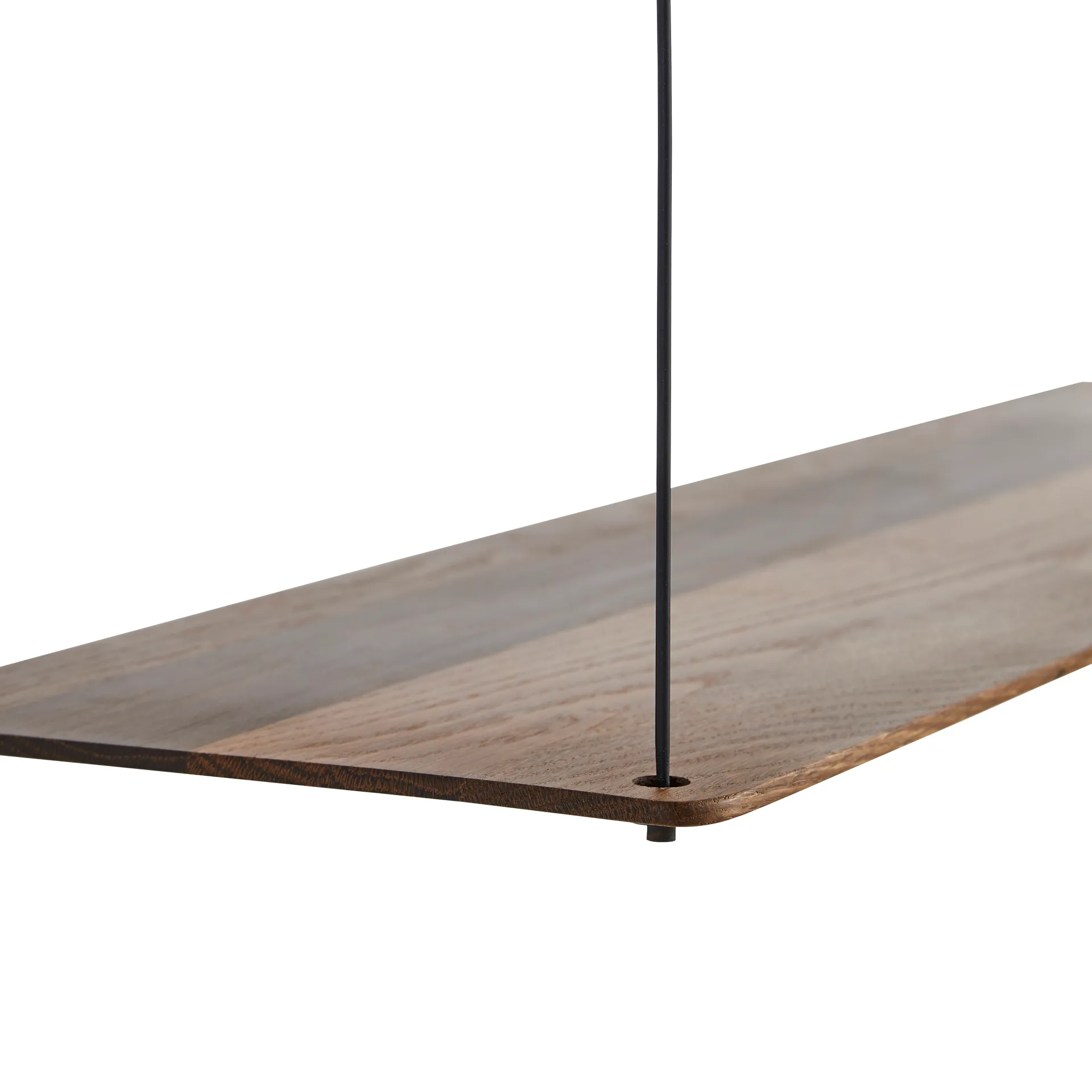 Stedge hylle, Røkt eik-svart, 80 cm, 2 hyller Woud