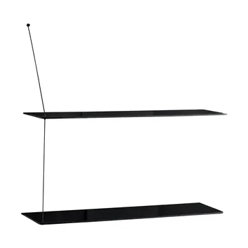 Stedge hylle - Svart eik, 80 cm, 2 hyller - Woud