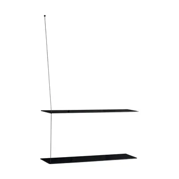 Stedge hylle - Svart eik, 80 cm, 2 hyller - Woud