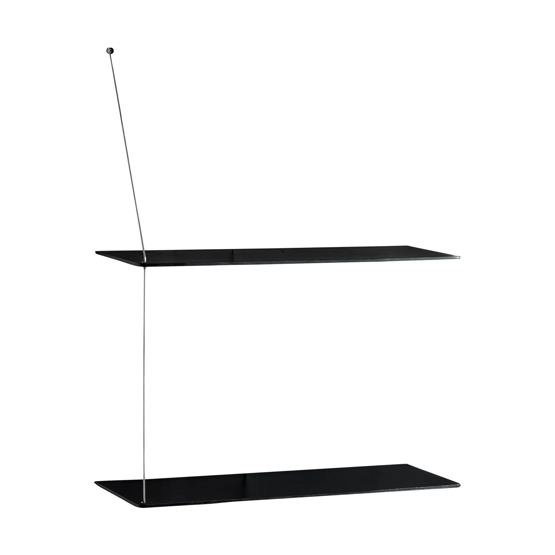 Stedge hylle, Svart eik-børstet stål, 60 cm, 2 hyller Woud