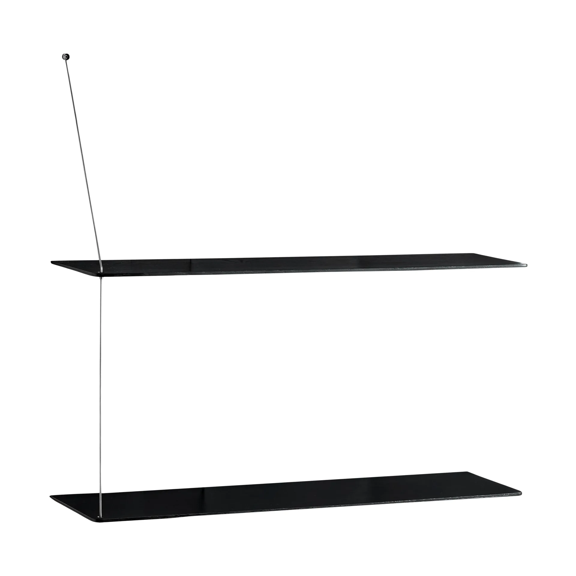Stedge hylle, Svart eik-børstet stål, 80 cm, 2 hyller Woud