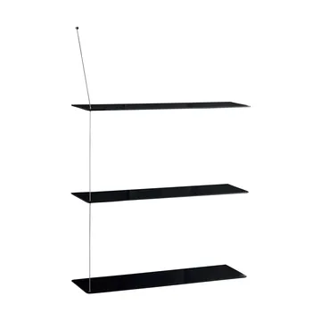 Stedge hylle - Svart eik-børstet stål, 80 cm, 3 hyller - Woud