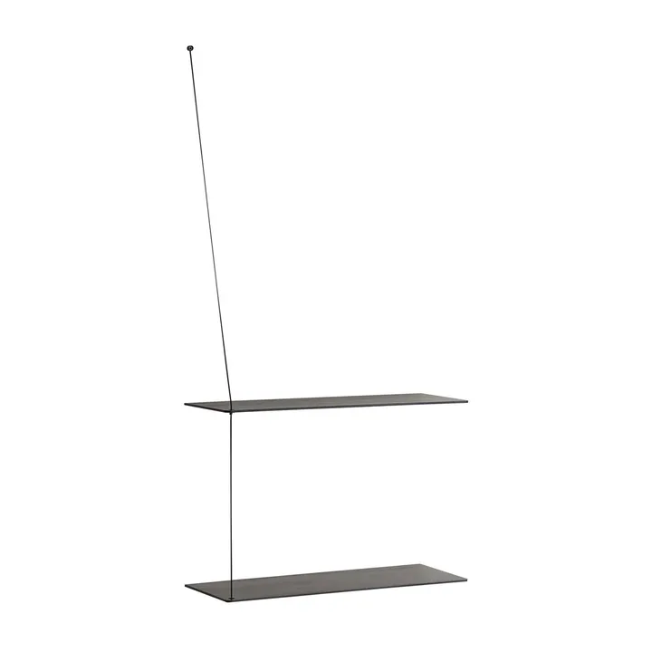 Stedge hylle - Svartmalt ask, 60 cm - Woud