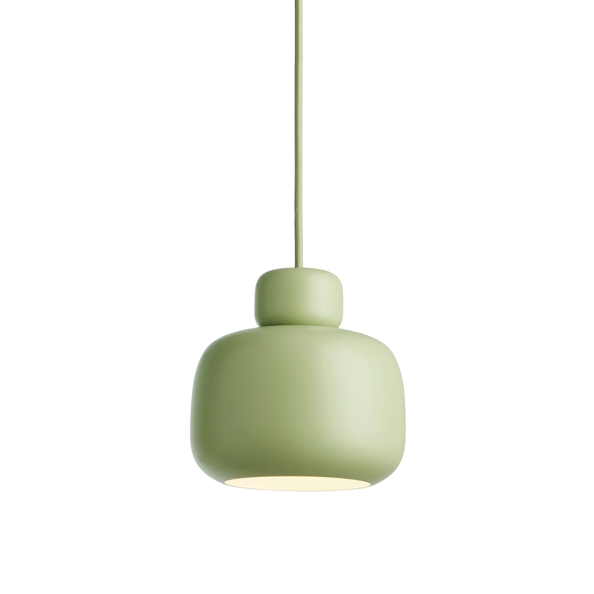 Stone taklampe small, Matcha green Woud