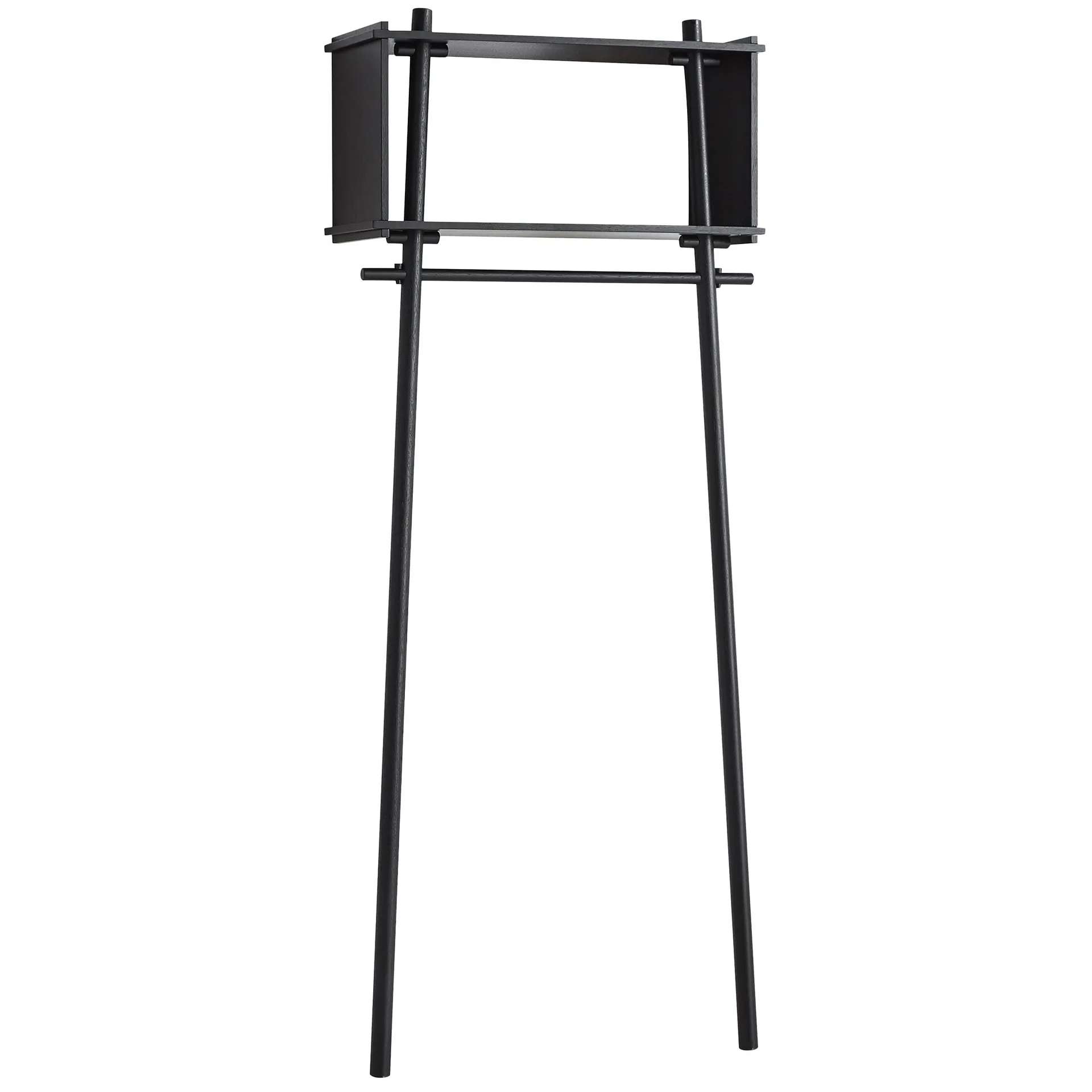 Töjbox klesstativ, svartlakkert eik Woud