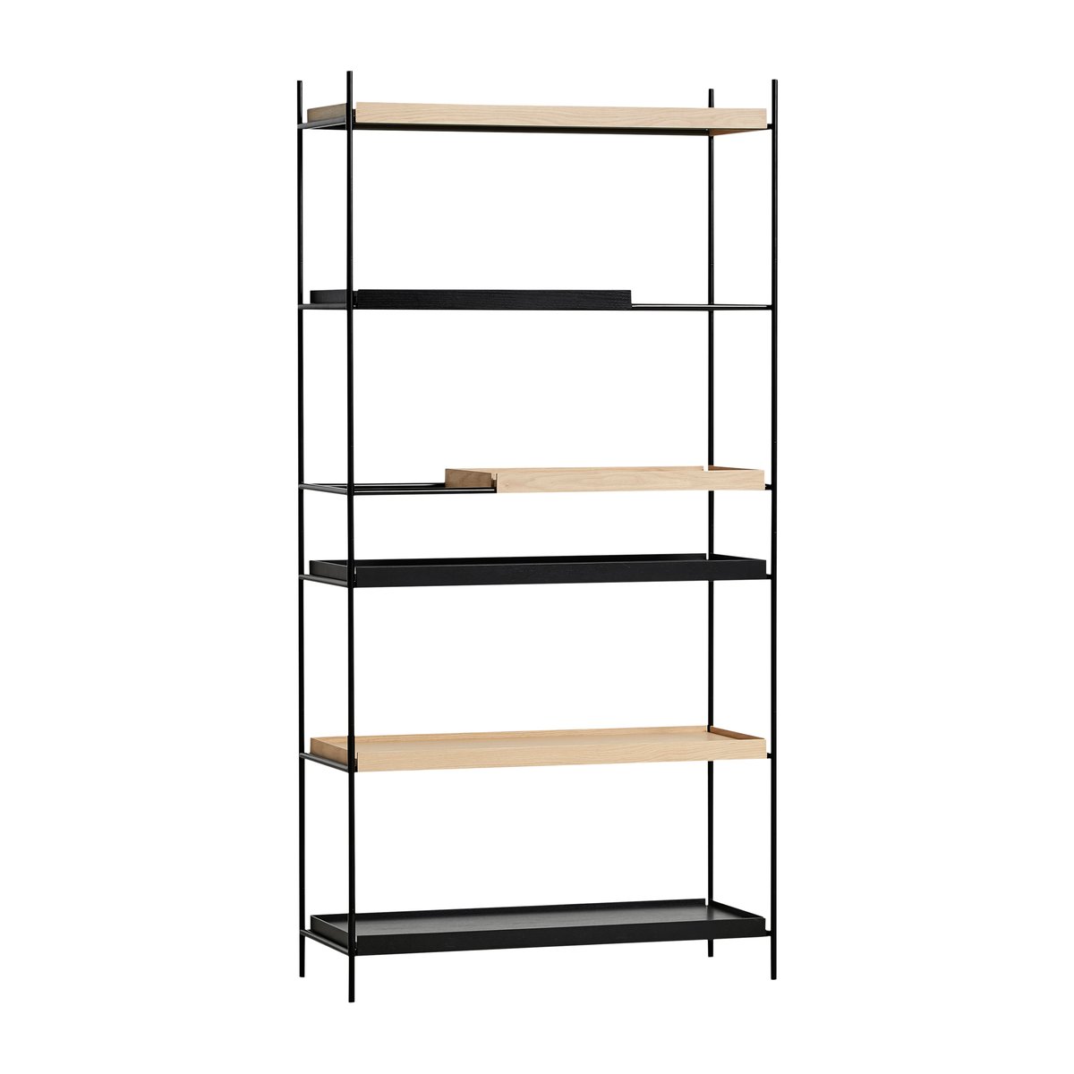 Woud Tray hylle hy eik, 100 x 201 cm Style 3 | Skandinavisk Design | Hyller & Hyllesystem | Svart