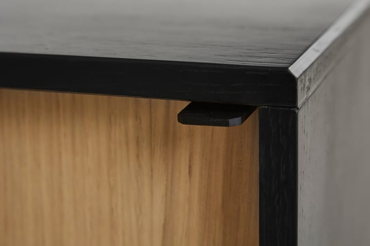 Virka sideboard, høy 120 cm, Svart - eik Woud
