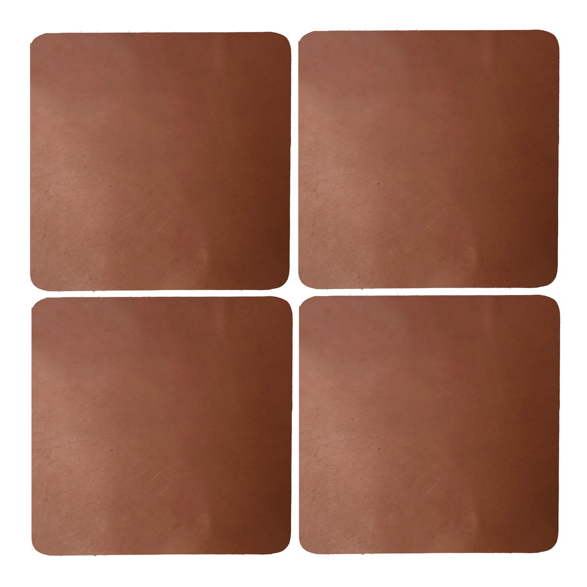 Xapron Cuba glassunderlag 4-pakning Cognac | Skandinavisk Design | Glassbrikker | Brun