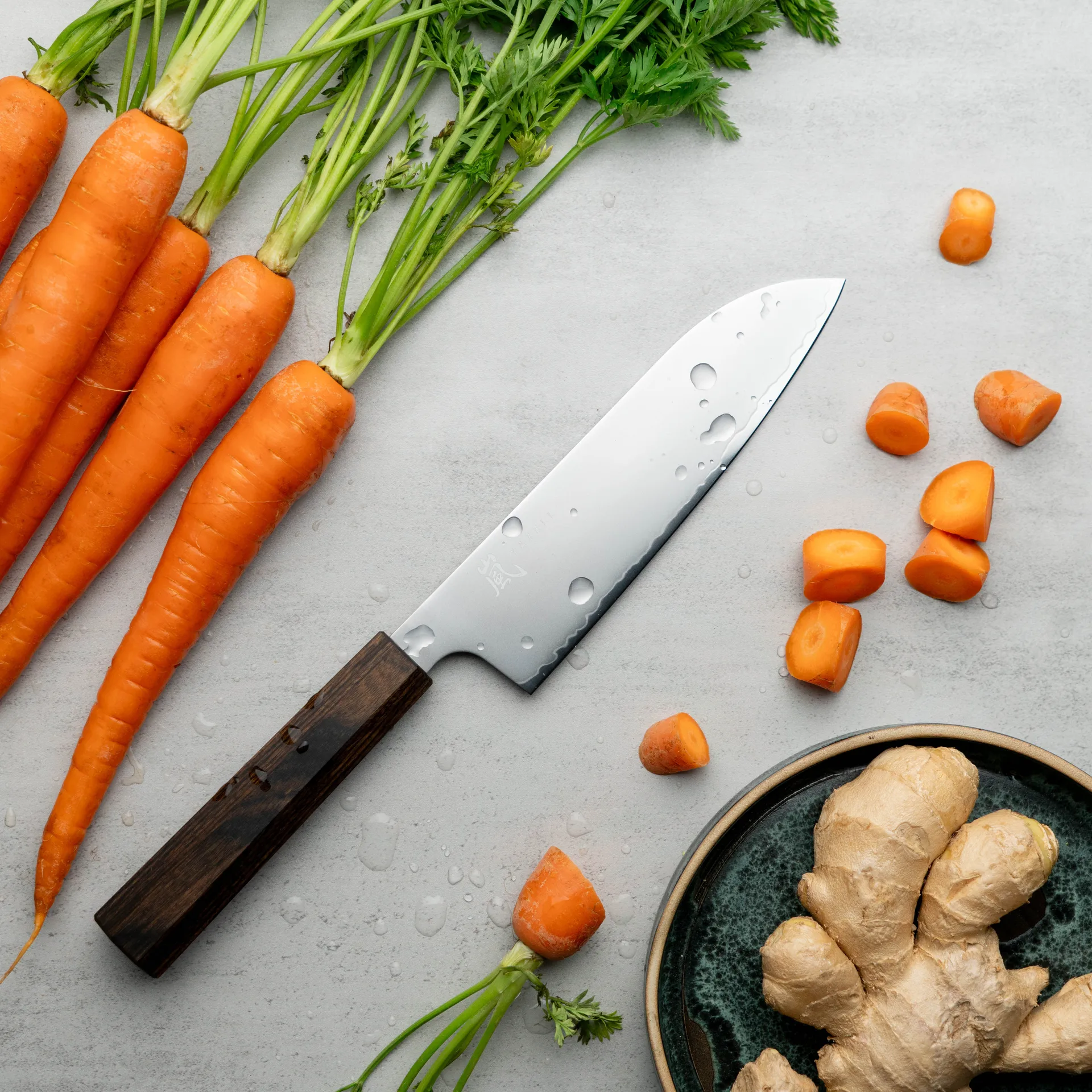 Hana santokukniv 16,5 cm, Rustfritt stål-pakkawood Yaxell