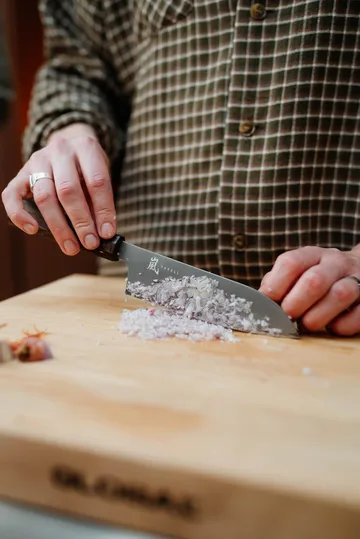 Hana santokukniv 16,5 cm - Rustfritt stål-pakkawood - Yaxell