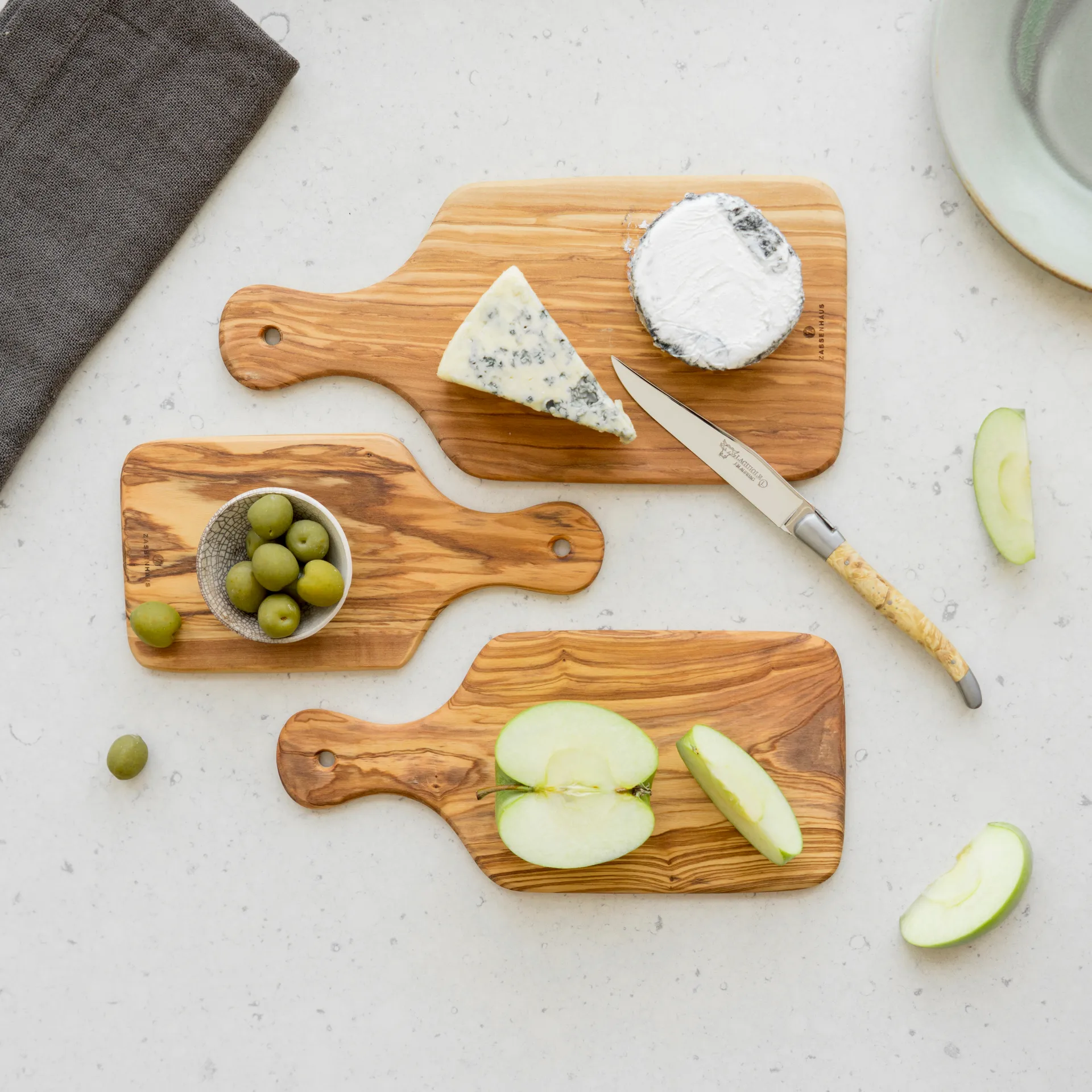 Zassenhaus skjærefjøl med håndtak oliventre, 29 cm Zassenhaus