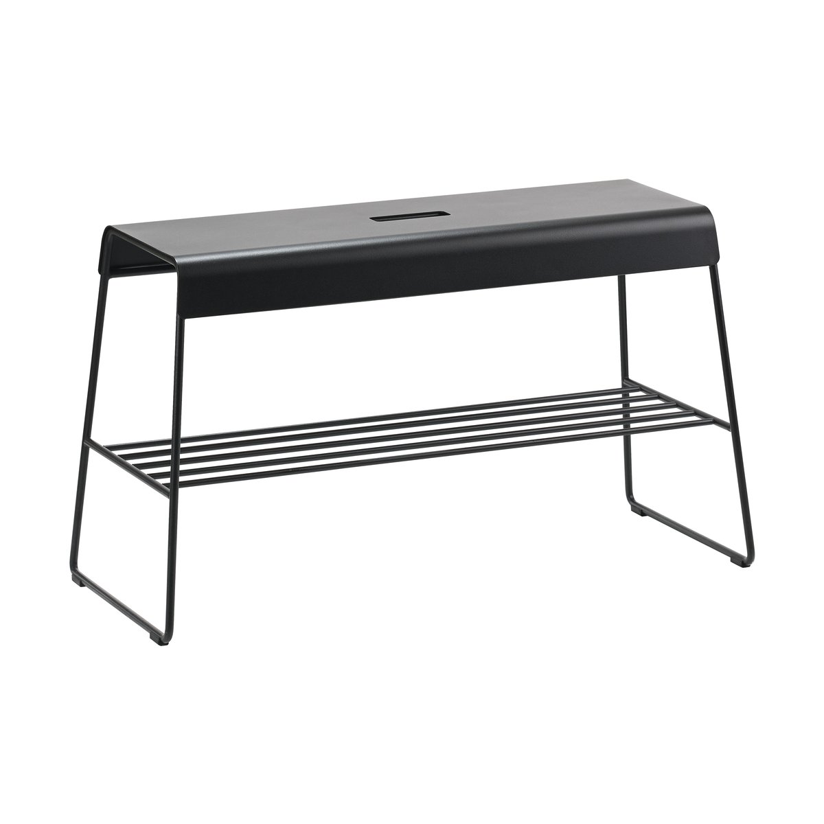 Zone Denmark A-bench outdoor benk med hylle 45 cm Black