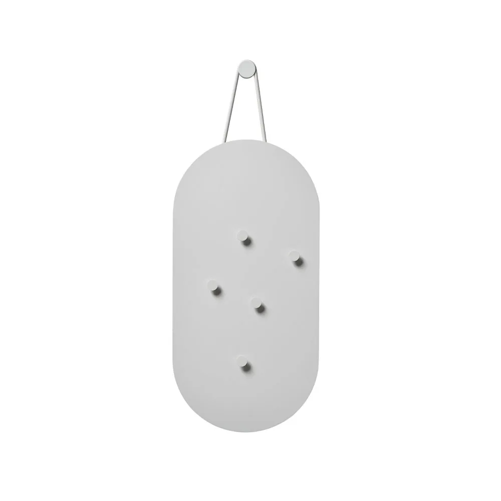 Zone Denmark A-Bulletin Board Pinnwand, Magnettafel aus Metall mit 5 Magneten, 60 x 30 cm, Soft Grey (Grau
