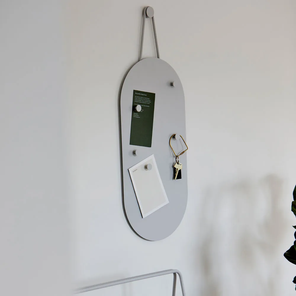 A-Bulletin Board oppslagstavle, soft grey, inkl. magneter Zone Denmark