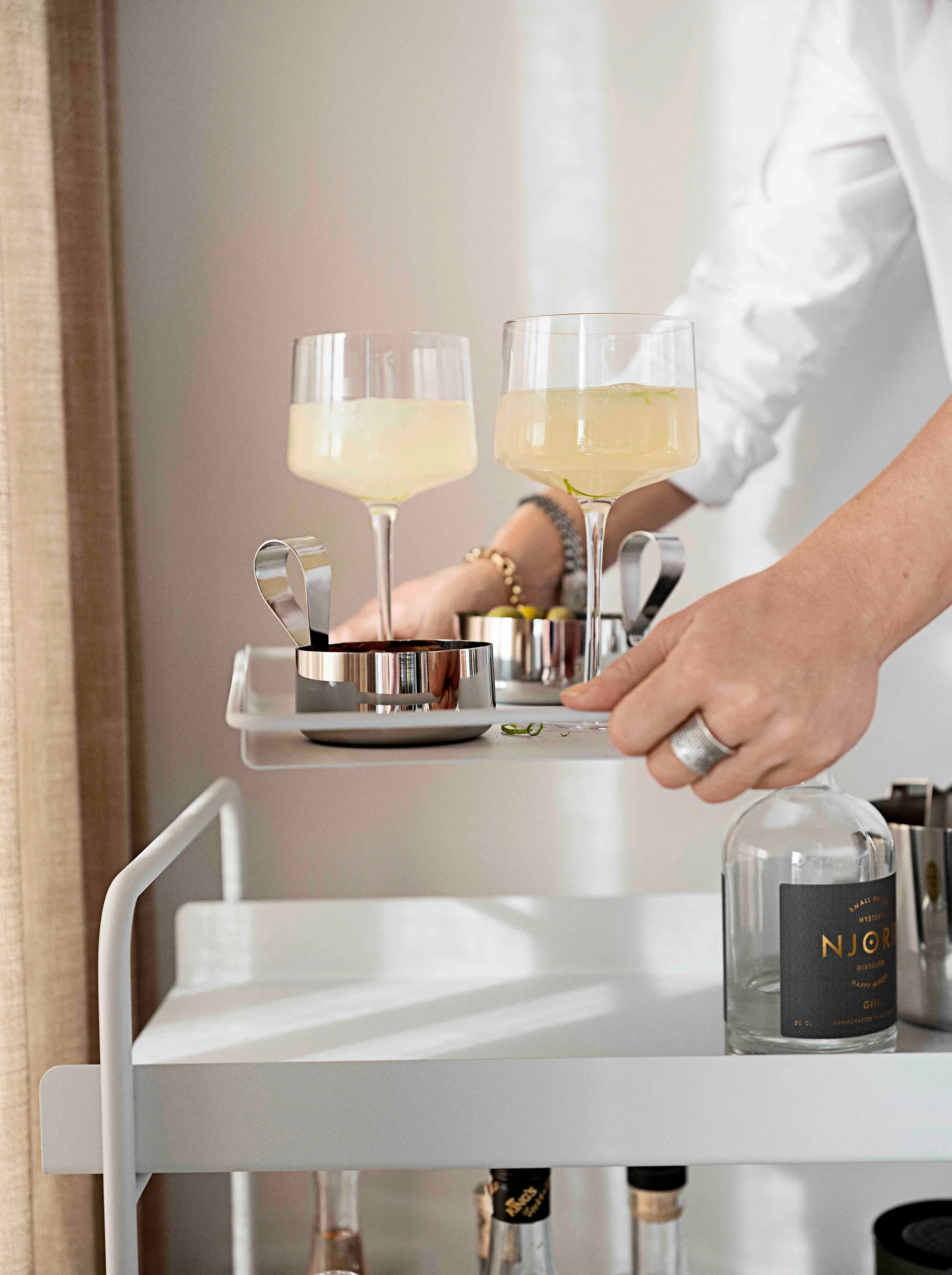 A-Cocktail rullevogn, Soft grey Zone Denmark