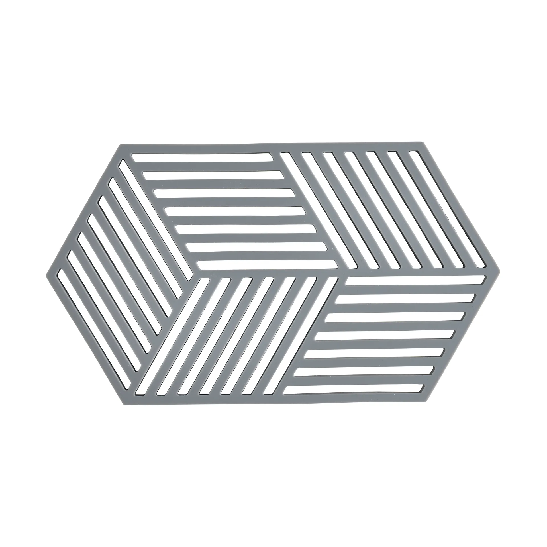 Hexagon gryteunderlag stor, Cool Grey Zone Denmark