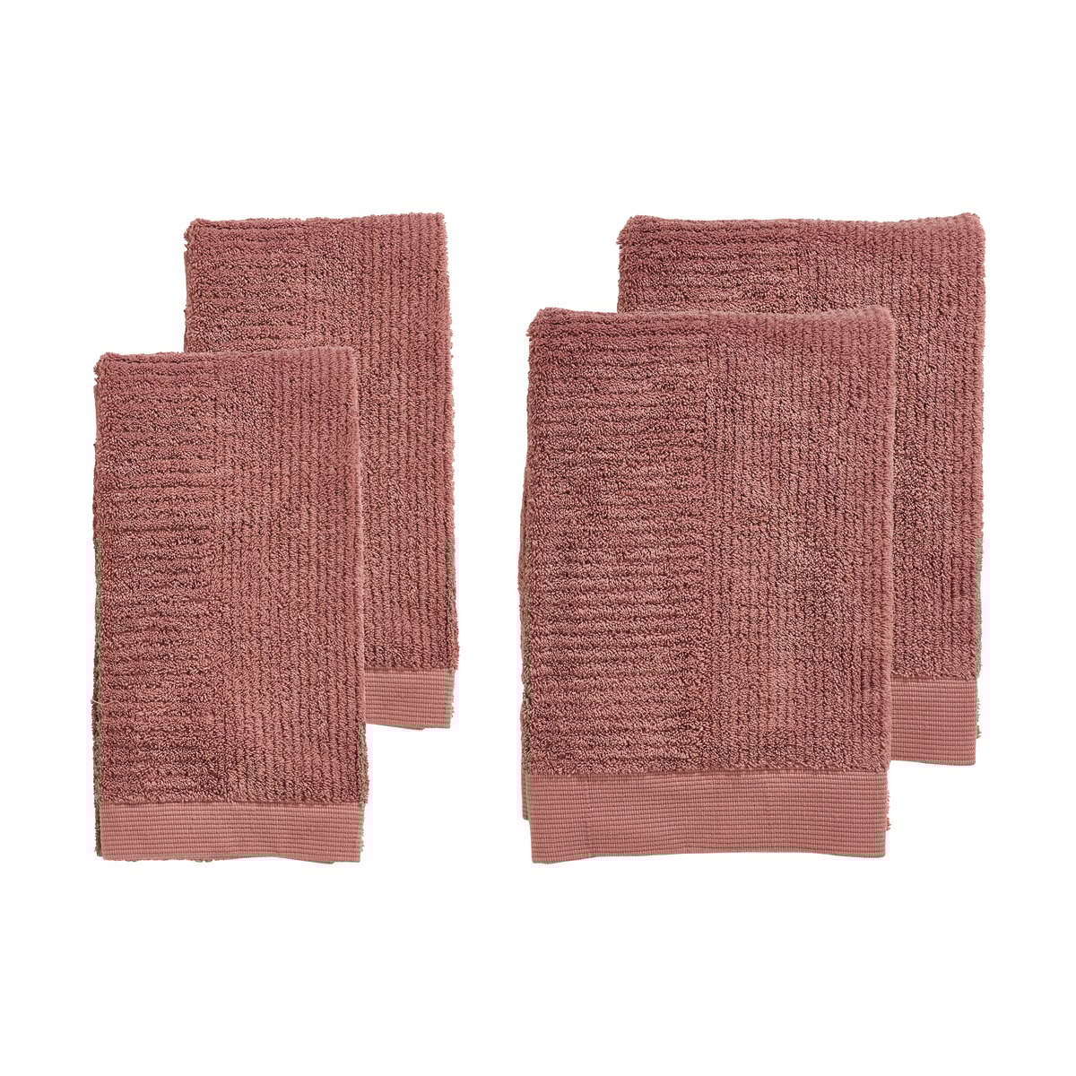 Zone Denmark Klassisk håndklesett 4 deler Peach red