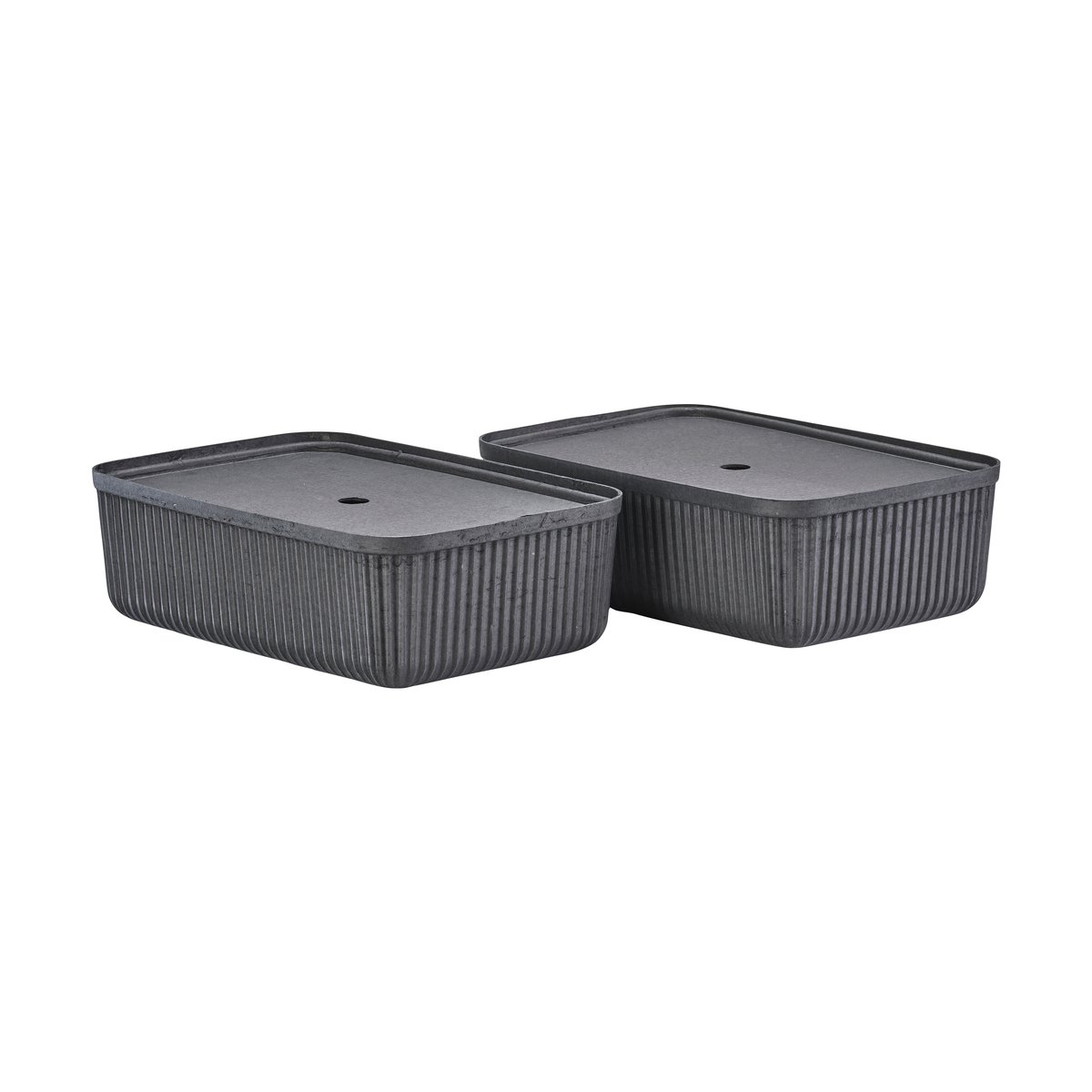 Zone Denmark Pulp oppbevaringsboks 32x48 cm 2-pack Black