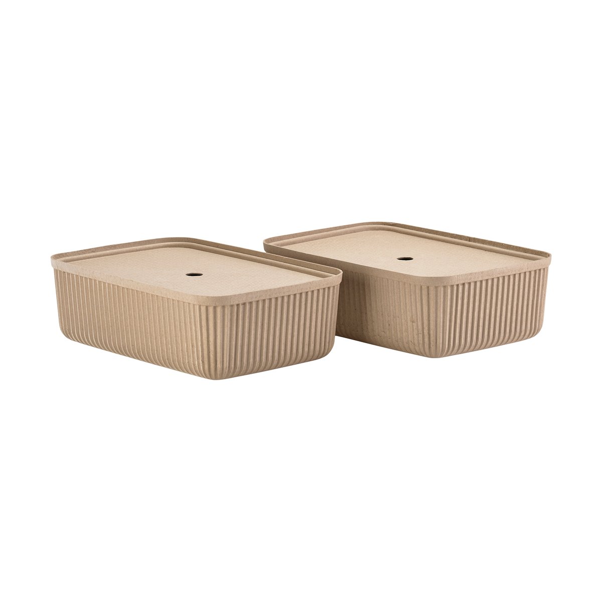 Zone Denmark Pulp oppbevaringsboks 32x48 cm 2-pack Natural Brown
