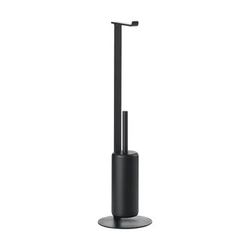 Rim toalettpapirholder med børste - Black - Zone Denmark