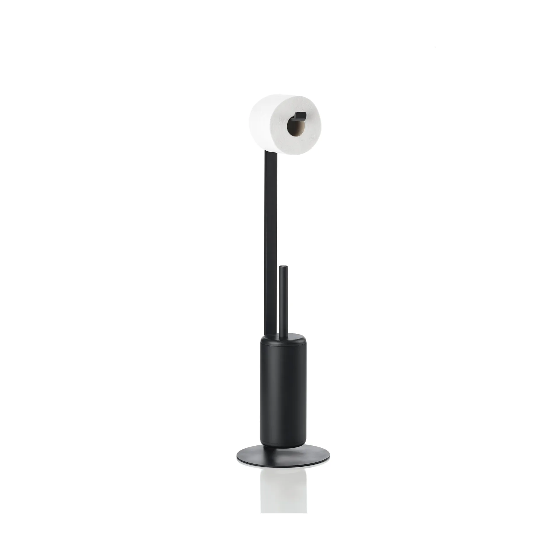 Rim toalettpapirholder med børste, Black Zone Denmark