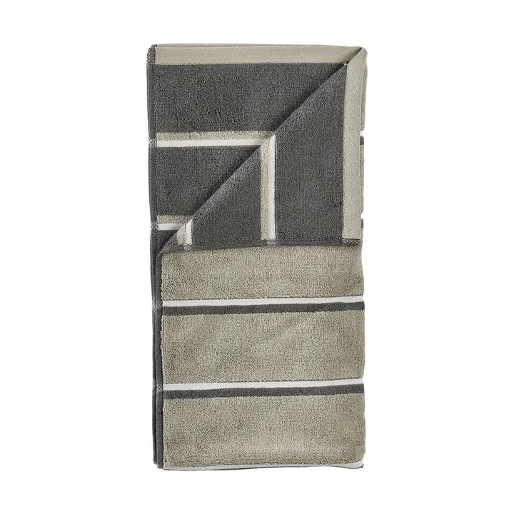 Sauna Håndkle - Eucalyptus-olive green-soft grey, 70x140 cm - Zone Denmark