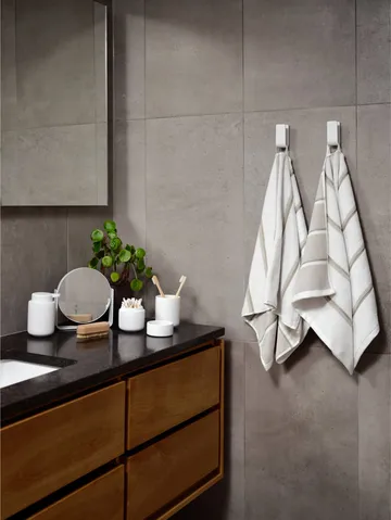 Sauna Håndkle - White-soft grey-eucalyptus, 50x100 cm - Zone Denmark