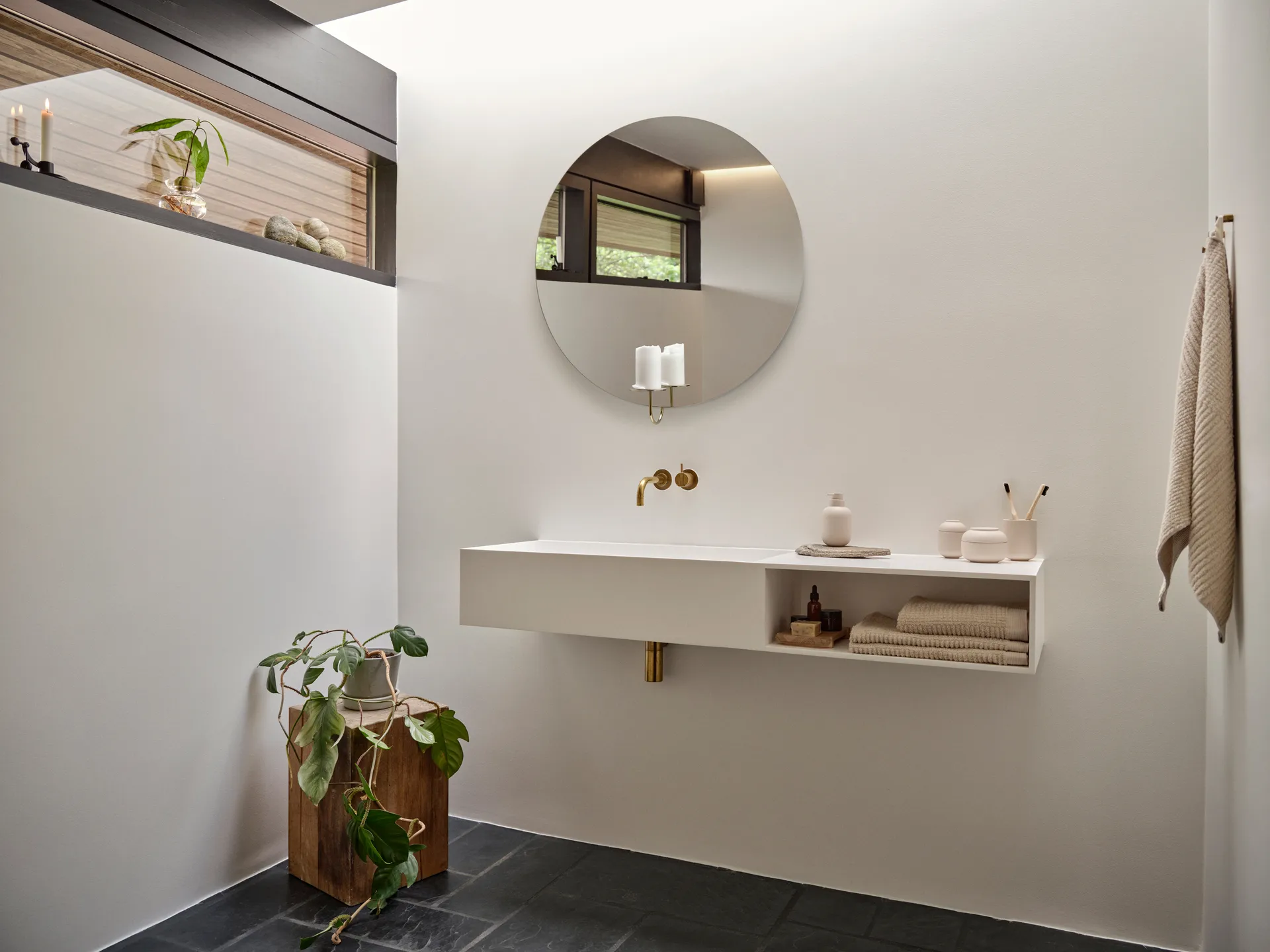 Sensu boks med lokk Ø10,5x7,5 cm, Sand Zone Denmark